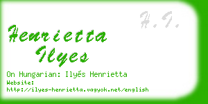 henrietta ilyes business card
