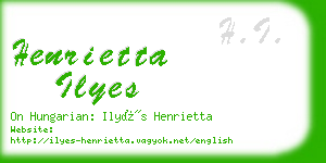 henrietta ilyes business card
